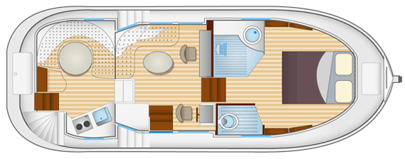 Penichette 1022FB - boat layout diagram