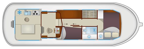 Penichette 1106FB - boat layout diagram