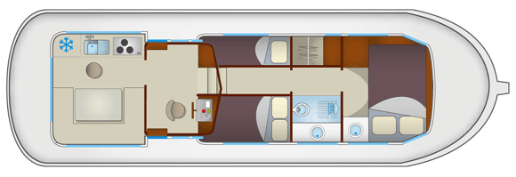 Penichette 1107W - boat layout diagram