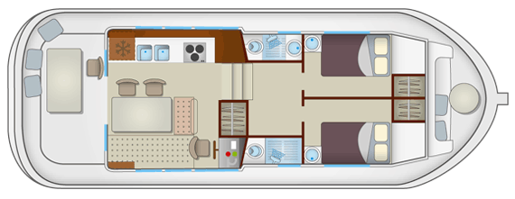 Penichette 1120R - boat layout diagram