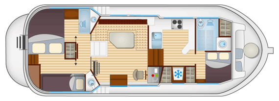 Penichette 1165FB - boat layout diagram