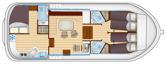 Penichette 1180FB - boat layout diagram