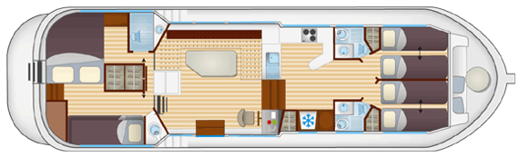 Penichette 1400FB - boat layout diagram