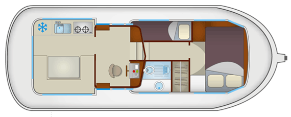 Penichette 935W - boat layout diagram